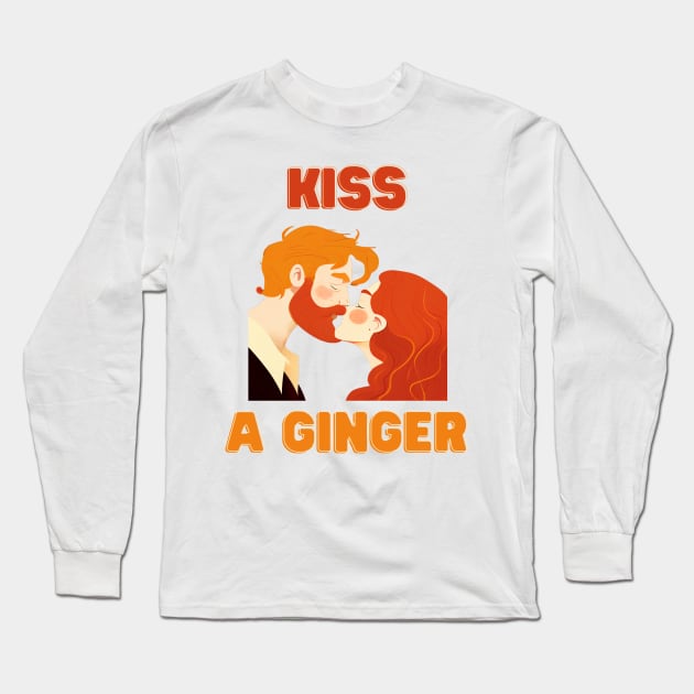 Kiss a ginger Long Sleeve T-Shirt by Schizarty